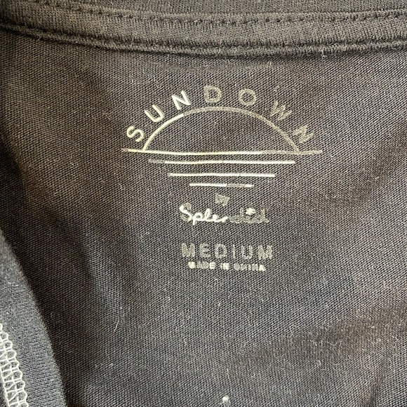 Sundown by Splendid Black Crop Top with Contrast Stitching size medium - Picture 2 of 2